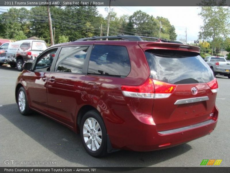 Salsa Red Pearl / Bisque 2011 Toyota Sienna Limited AWD