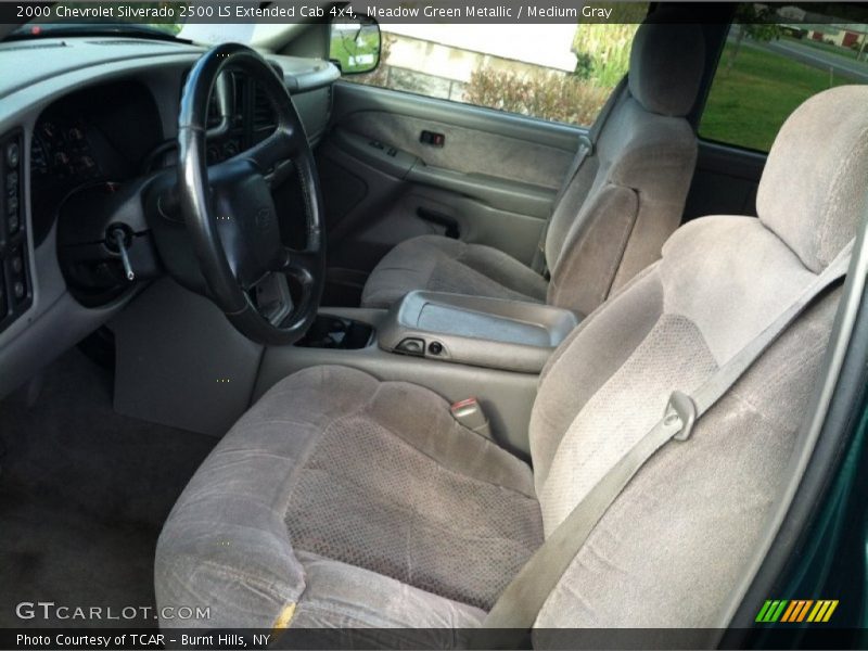 Meadow Green Metallic / Medium Gray 2000 Chevrolet Silverado 2500 LS Extended Cab 4x4