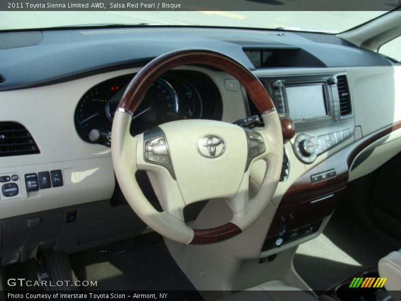Salsa Red Pearl / Bisque 2011 Toyota Sienna Limited AWD