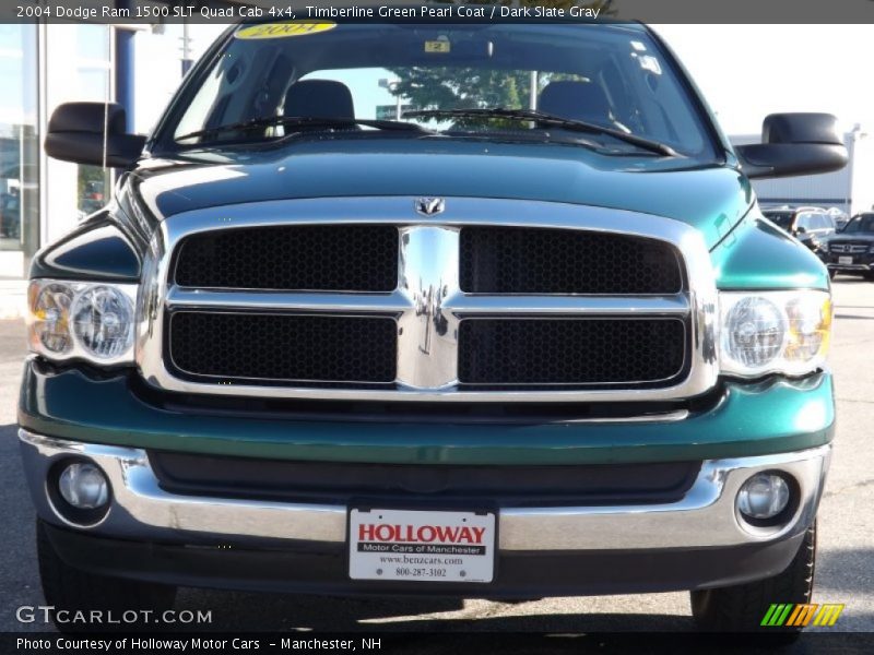 Timberline Green Pearl Coat / Dark Slate Gray 2004 Dodge Ram 1500 SLT Quad Cab 4x4