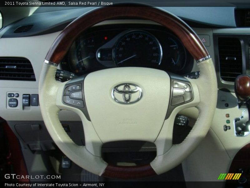 Salsa Red Pearl / Bisque 2011 Toyota Sienna Limited AWD