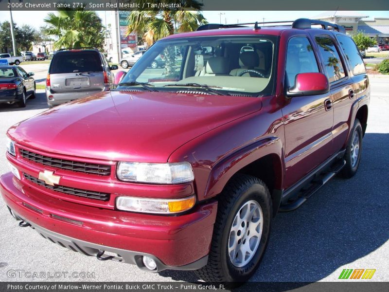 Sport Red Metallic / Tan/Neutral 2006 Chevrolet Tahoe Z71