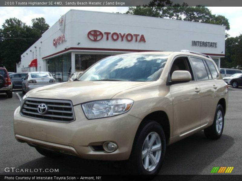 Sandy Beach Metallic / Sand Beige 2010 Toyota Highlander SE 4WD