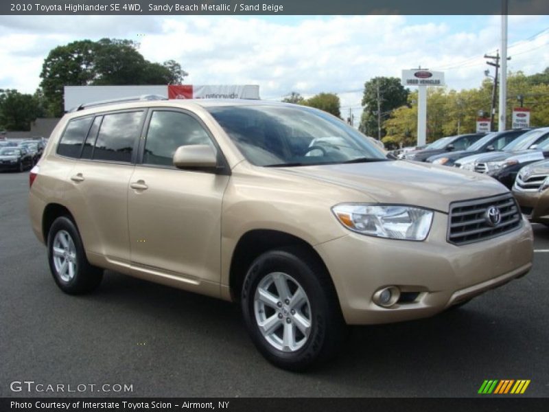Sandy Beach Metallic / Sand Beige 2010 Toyota Highlander SE 4WD