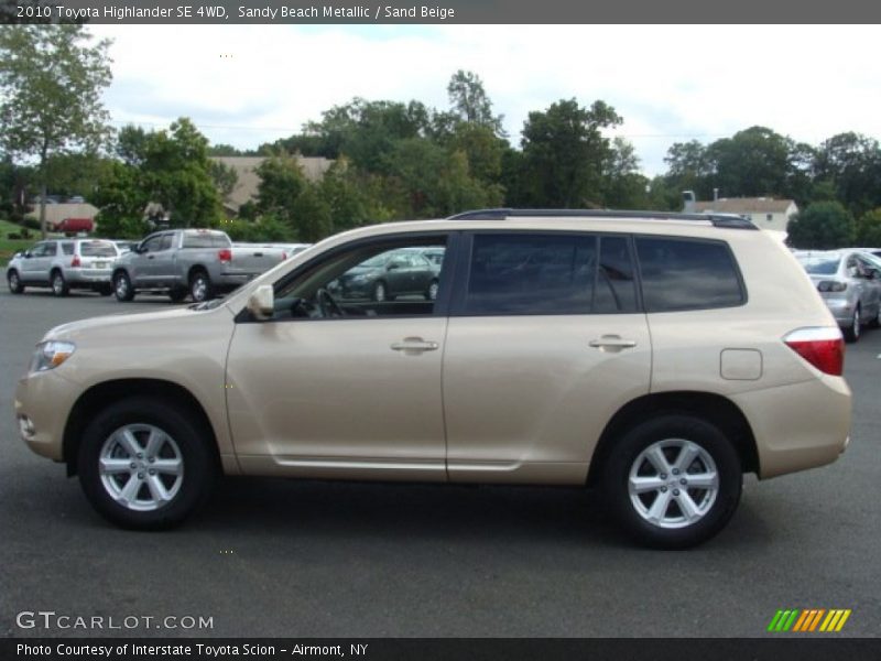 Sandy Beach Metallic / Sand Beige 2010 Toyota Highlander SE 4WD