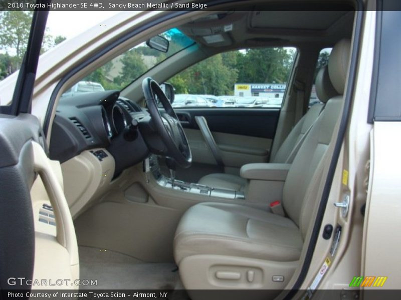 Sandy Beach Metallic / Sand Beige 2010 Toyota Highlander SE 4WD