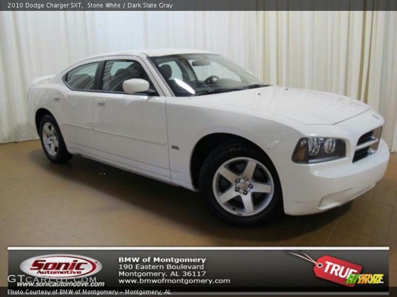 Stone White / Dark Slate Gray 2010 Dodge Charger SXT