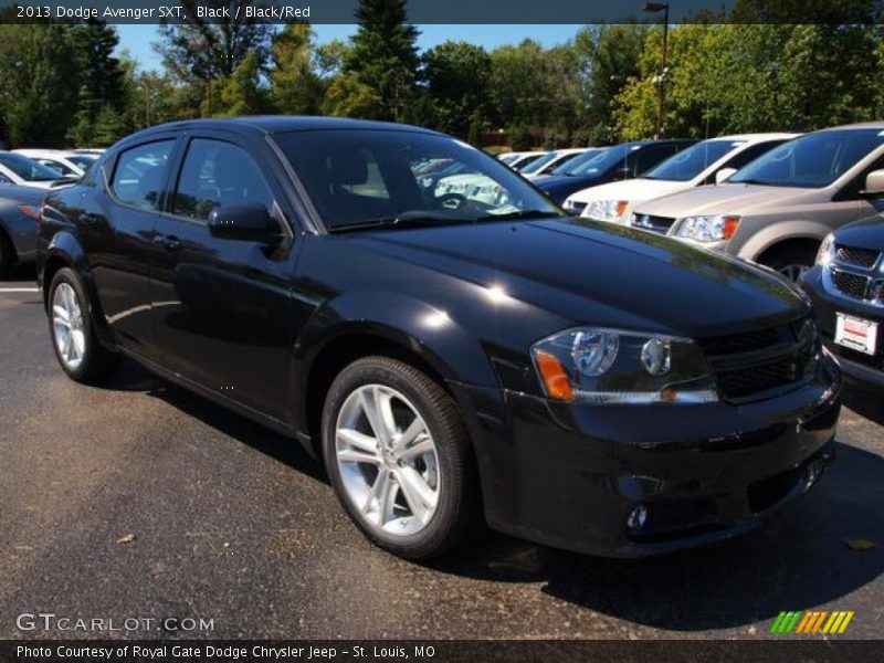 Black / Black/Red 2013 Dodge Avenger SXT