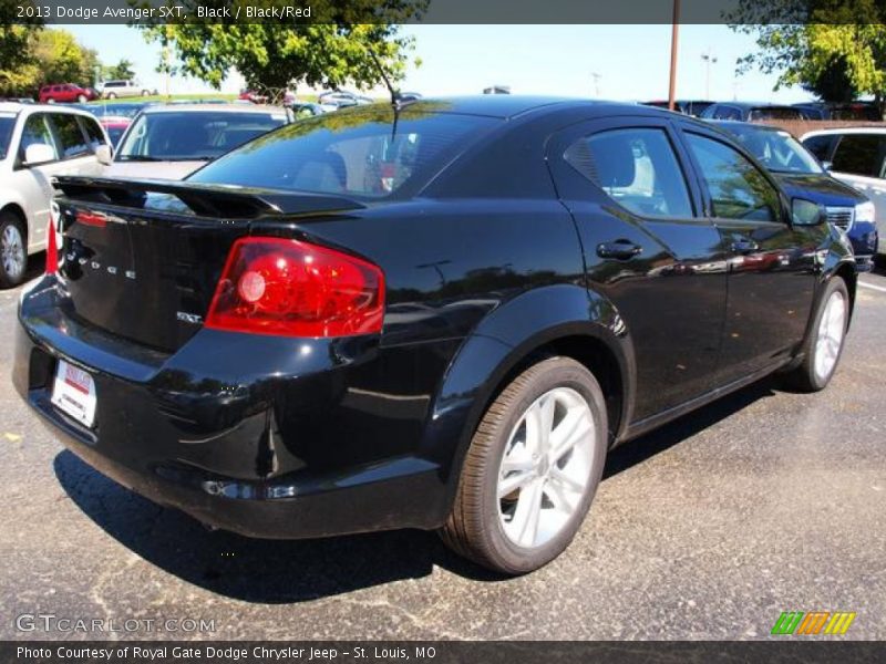 Black / Black/Red 2013 Dodge Avenger SXT