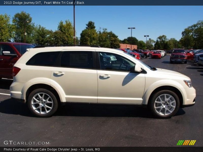 Pearl White Tri Coat / Black 2013 Dodge Journey SXT