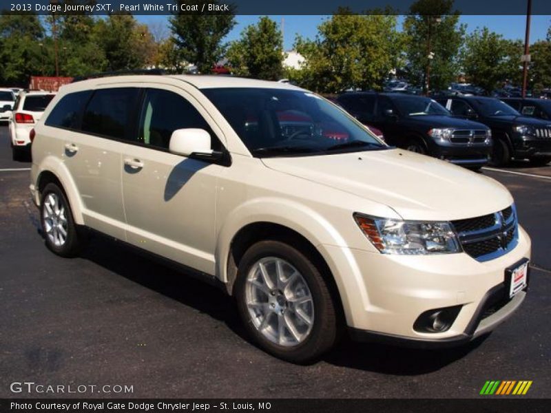 Pearl White Tri Coat / Black 2013 Dodge Journey SXT