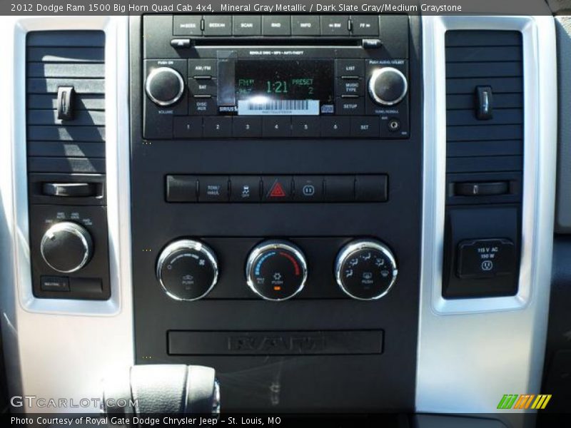 Mineral Gray Metallic / Dark Slate Gray/Medium Graystone 2012 Dodge Ram 1500 Big Horn Quad Cab 4x4