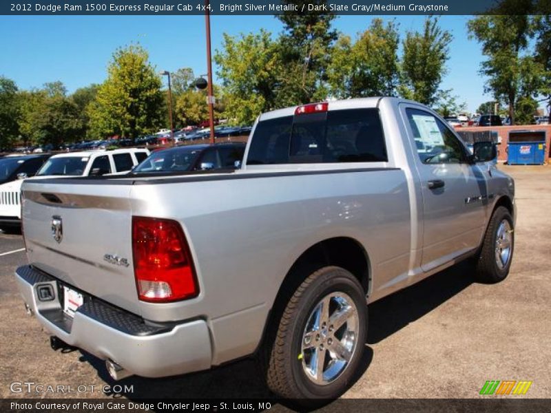 Bright Silver Metallic / Dark Slate Gray/Medium Graystone 2012 Dodge Ram 1500 Express Regular Cab 4x4