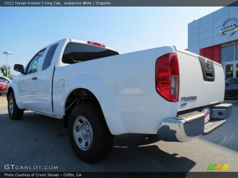 Avalanche White / Graphite 2012 Nissan Frontier S King Cab