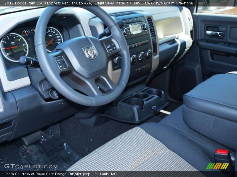 Bright Silver Metallic / Dark Slate Gray/Medium Graystone 2012 Dodge Ram 1500 Express Regular Cab 4x4