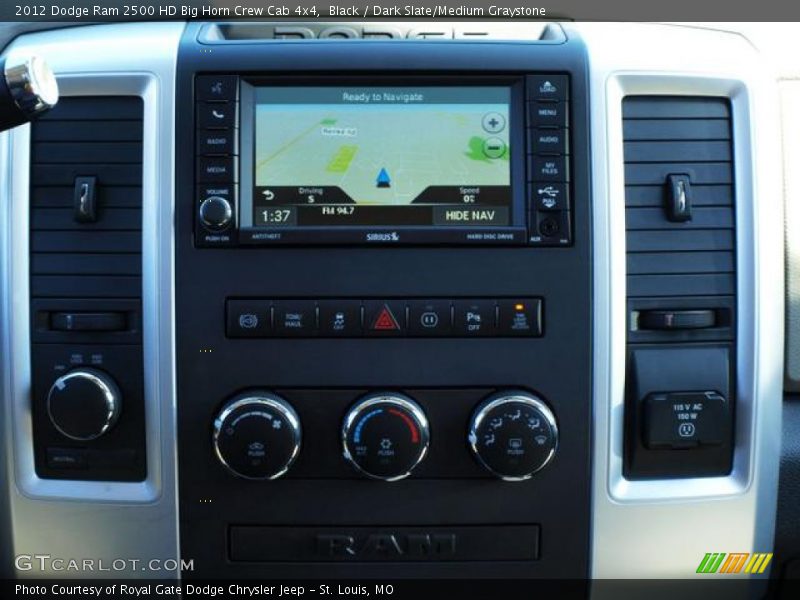 Black / Dark Slate/Medium Graystone 2012 Dodge Ram 2500 HD Big Horn Crew Cab 4x4