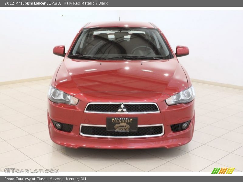 Rally Red Metallic / Black 2012 Mitsubishi Lancer SE AWD