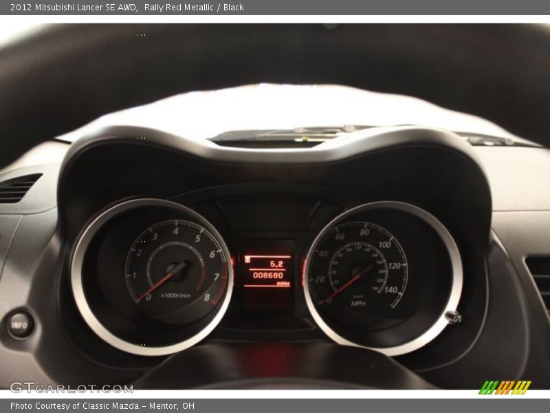 Rally Red Metallic / Black 2012 Mitsubishi Lancer SE AWD