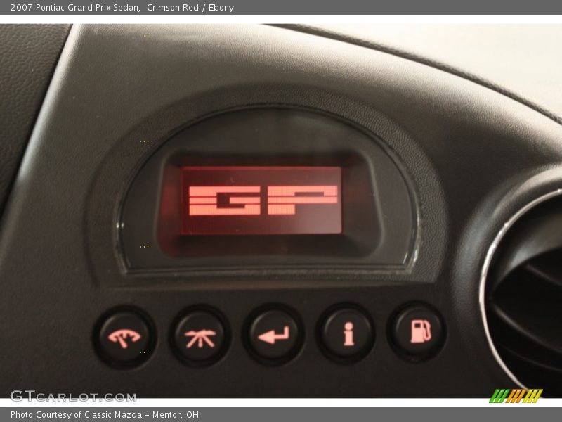 Crimson Red / Ebony 2007 Pontiac Grand Prix Sedan