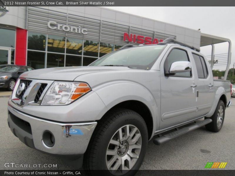 Brilliant Silver Metallic / Steel 2012 Nissan Frontier SL Crew Cab