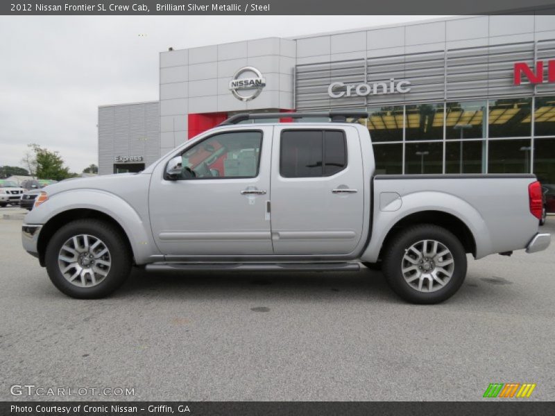 Brilliant Silver Metallic / Steel 2012 Nissan Frontier SL Crew Cab