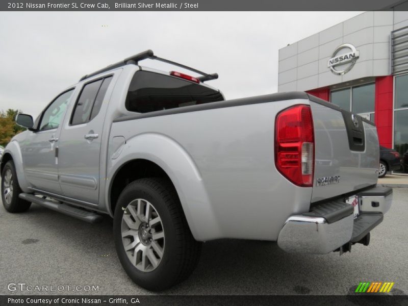 Brilliant Silver Metallic / Steel 2012 Nissan Frontier SL Crew Cab