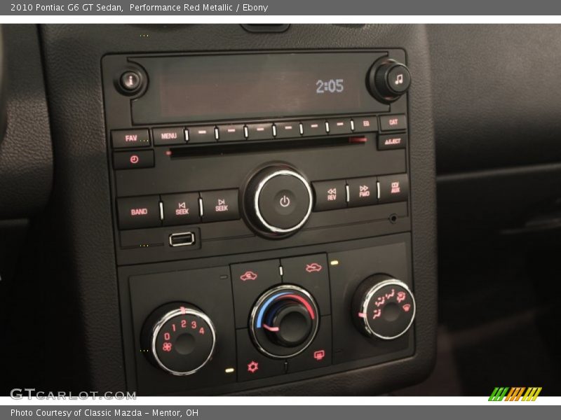 Controls of 2010 G6 GT Sedan