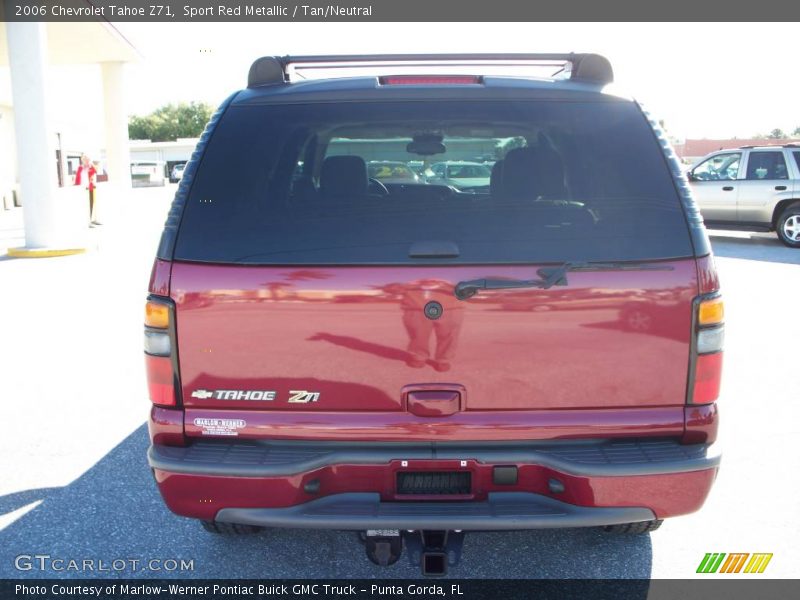 Sport Red Metallic / Tan/Neutral 2006 Chevrolet Tahoe Z71