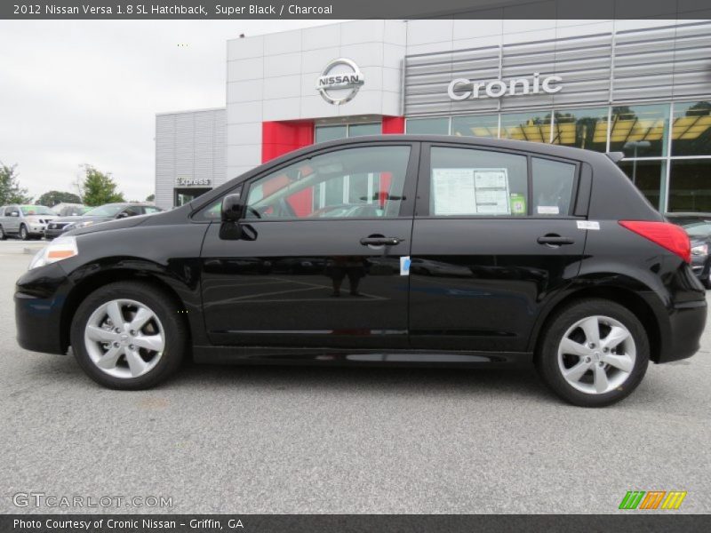 Super Black / Charcoal 2012 Nissan Versa 1.8 SL Hatchback