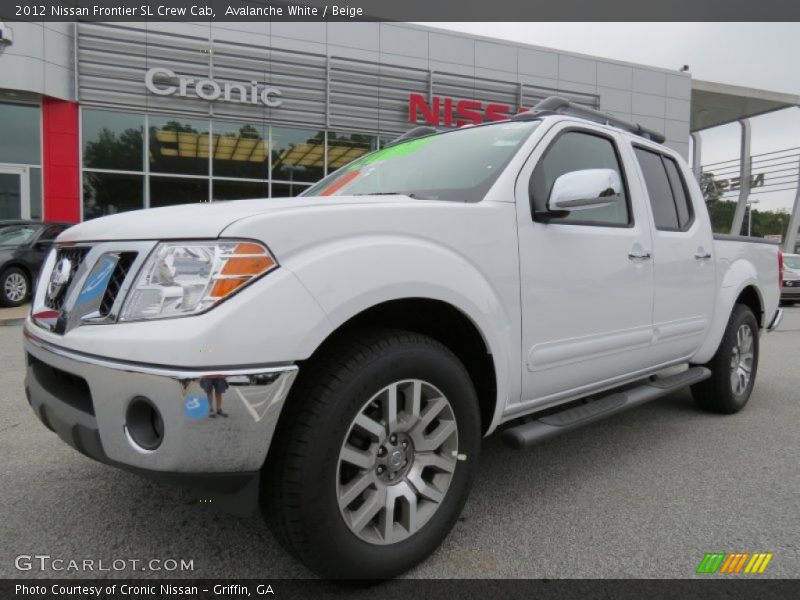 Avalanche White / Beige 2012 Nissan Frontier SL Crew Cab