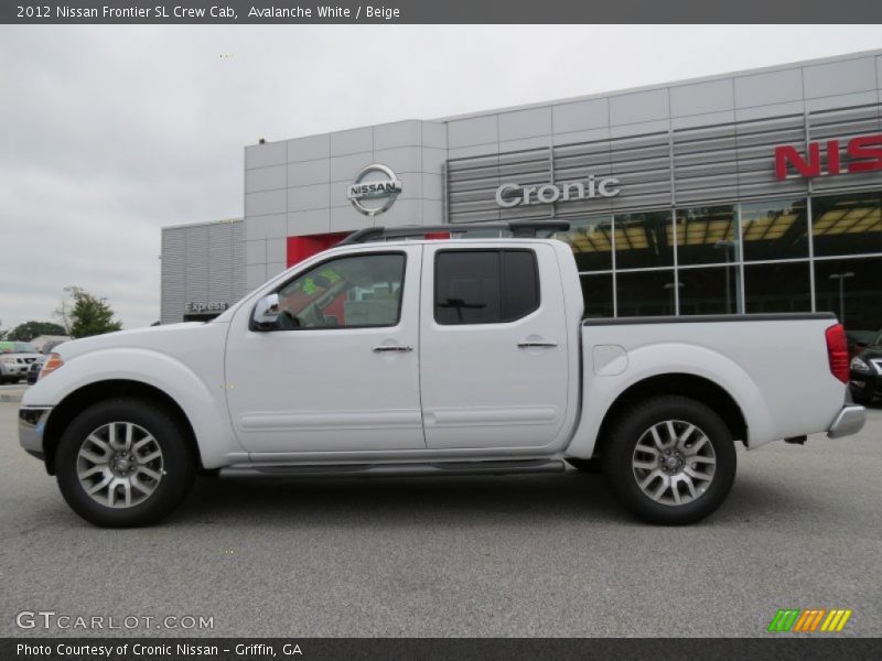 Avalanche White / Beige 2012 Nissan Frontier SL Crew Cab