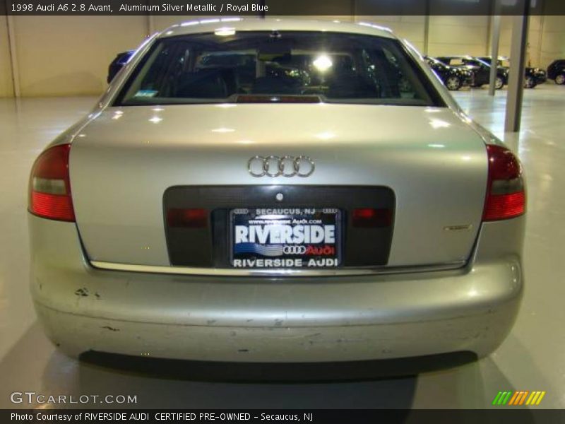Aluminum Silver Metallic / Royal Blue 1998 Audi A6 2.8 Avant
