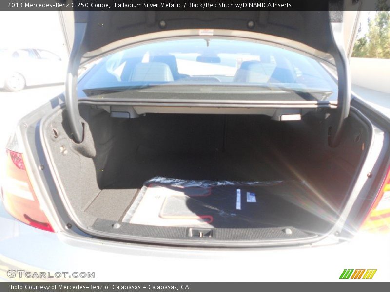 Palladium Silver Metallic / Black/Red Stitch w/DINAMICA Inserts 2013 Mercedes-Benz C 250 Coupe