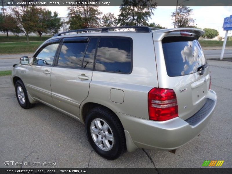 Vintage Gold Metallic / Ivory 2001 Toyota Highlander Limited
