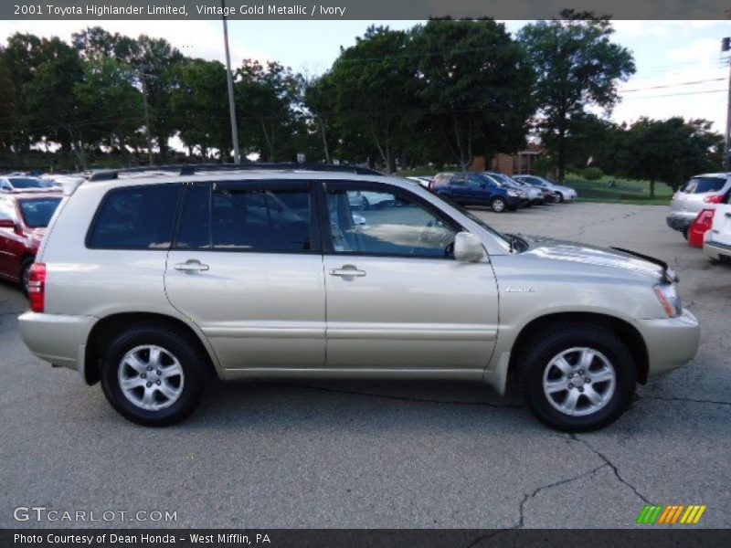 Vintage Gold Metallic / Ivory 2001 Toyota Highlander Limited