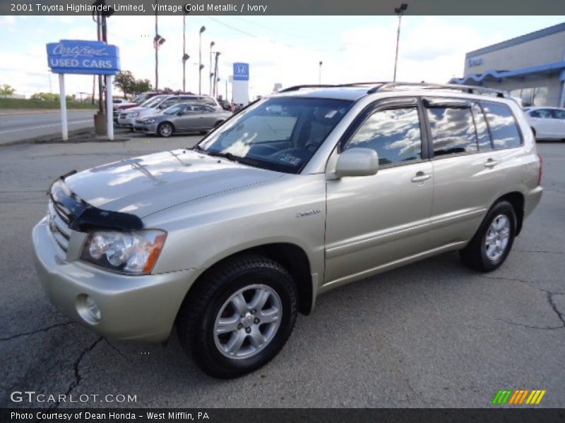 Vintage Gold Metallic / Ivory 2001 Toyota Highlander Limited