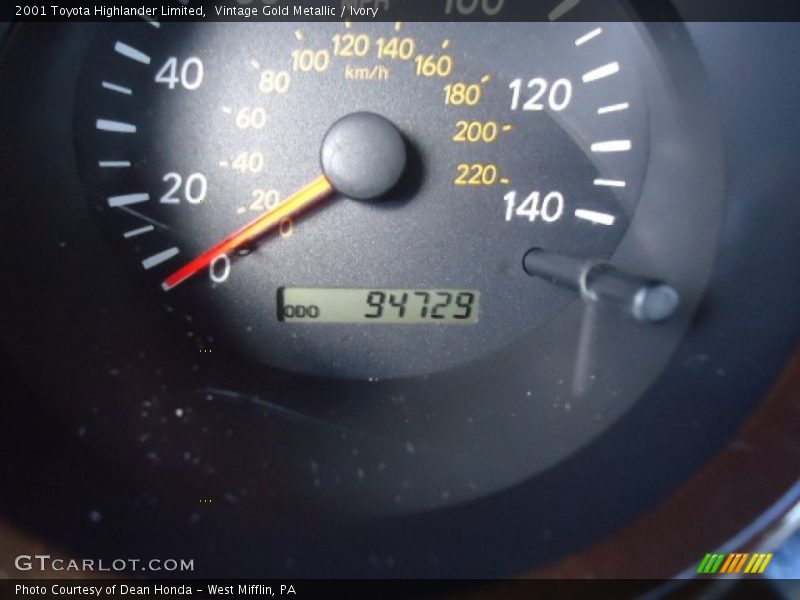 Vintage Gold Metallic / Ivory 2001 Toyota Highlander Limited