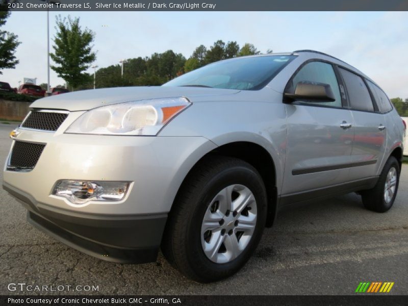 Silver Ice Metallic / Dark Gray/Light Gray 2012 Chevrolet Traverse LS