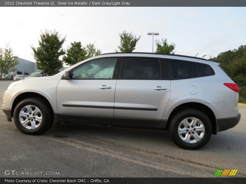 Silver Ice Metallic / Dark Gray/Light Gray 2012 Chevrolet Traverse LS
