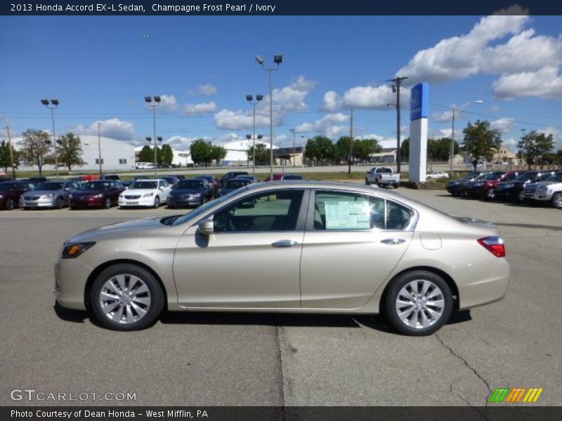 Champagne Frost Pearl / Ivory 2013 Honda Accord EX-L Sedan