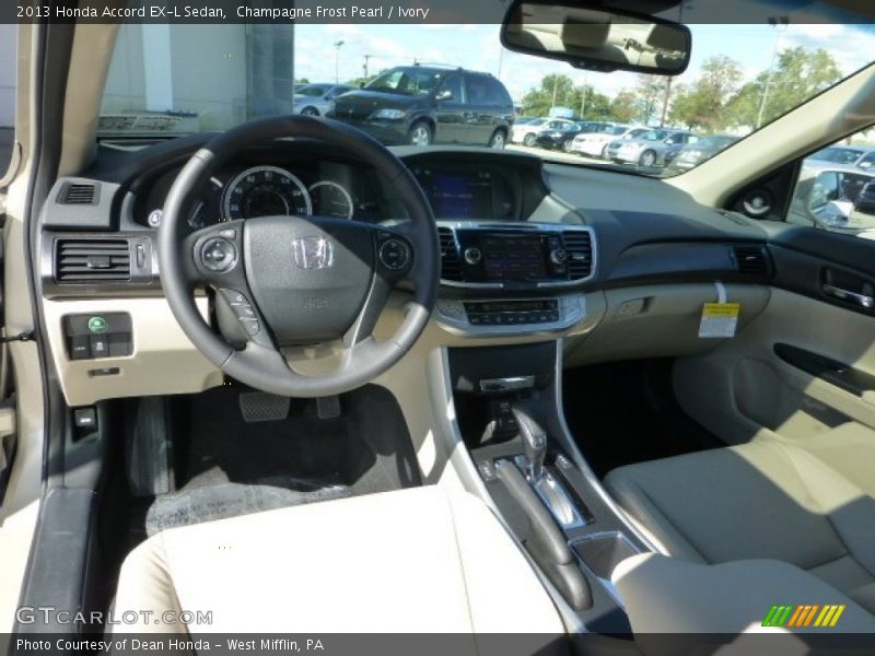 Champagne Frost Pearl / Ivory 2013 Honda Accord EX-L Sedan