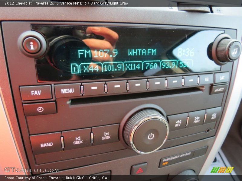 Silver Ice Metallic / Dark Gray/Light Gray 2012 Chevrolet Traverse LS