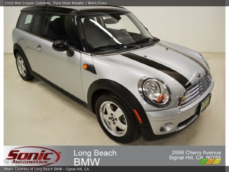 Pure Silver Metallic / Black/Grey 2009 Mini Cooper Clubman