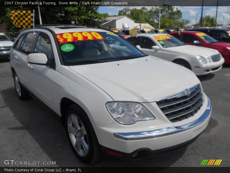 Stone White / Dark Khaki/Light Graystone 2007 Chrysler Pacifica Touring