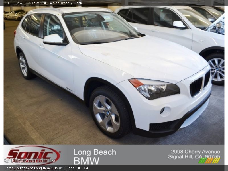 Alpine White / Black 2013 BMW X1 sDrive 28i
