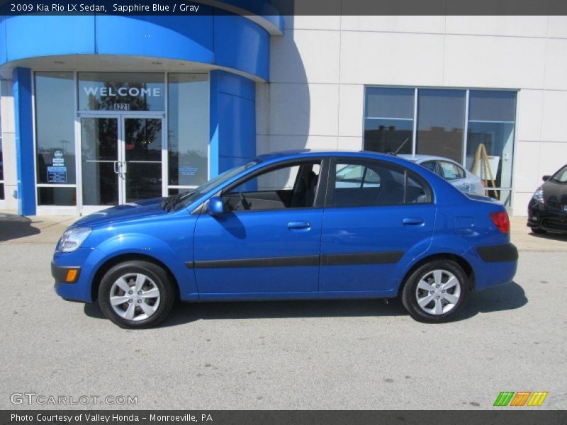 Sapphire Blue / Gray 2009 Kia Rio LX Sedan