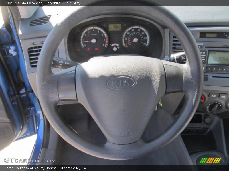 Sapphire Blue / Gray 2009 Kia Rio LX Sedan