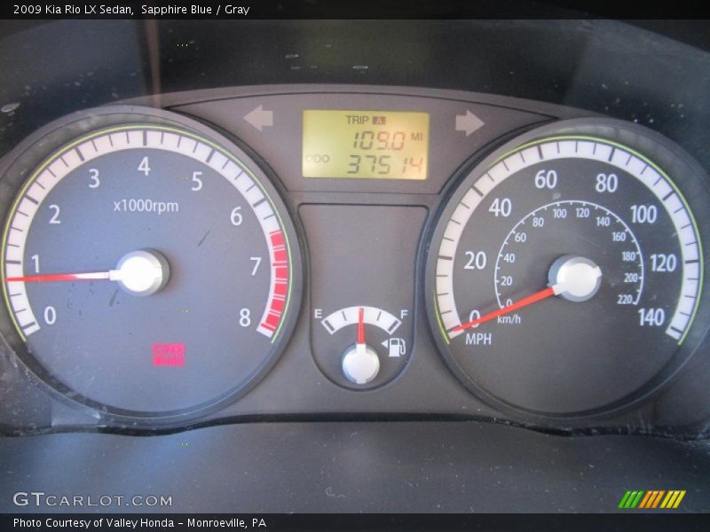 Sapphire Blue / Gray 2009 Kia Rio LX Sedan