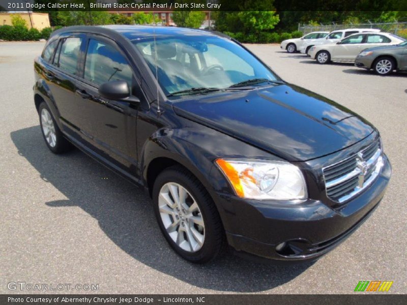 Brilliant Black Crystal Pearl / Dark Slate Gray 2011 Dodge Caliber Heat