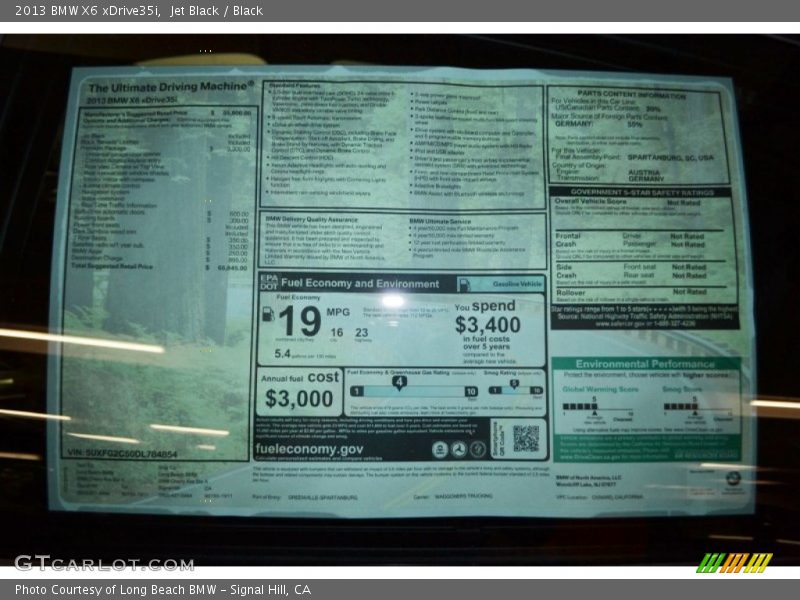 Jet Black / Black 2013 BMW X6 xDrive35i